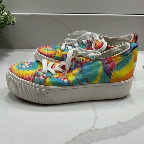 Jelly Pop Platform Chunky Tie Dye Sneakers 8 - Picture 5 of 7